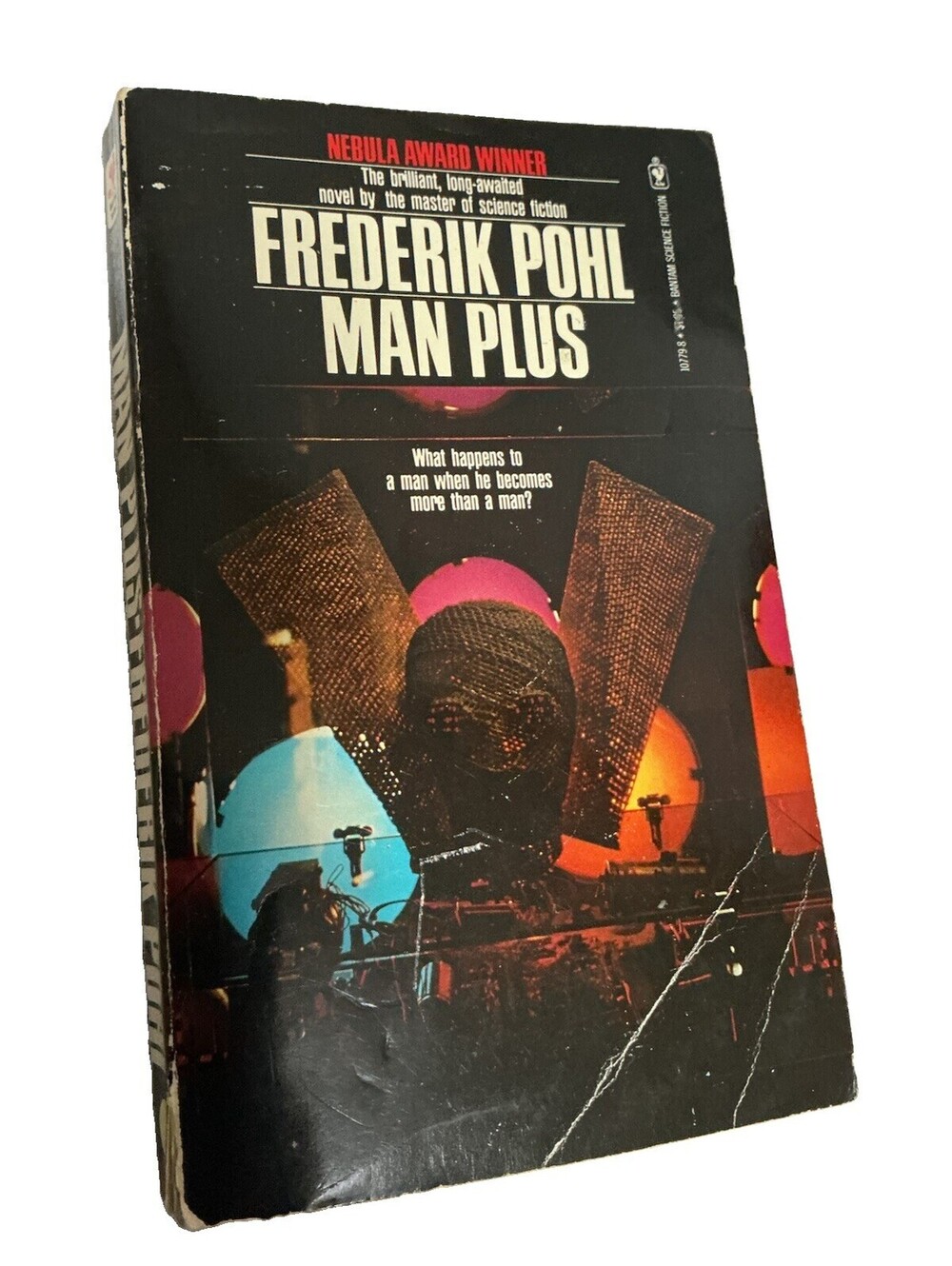 Man Plus Frederik Pohl Vintage Sci-Fi Novel Nebula Award Winner Bantam 1977 1st